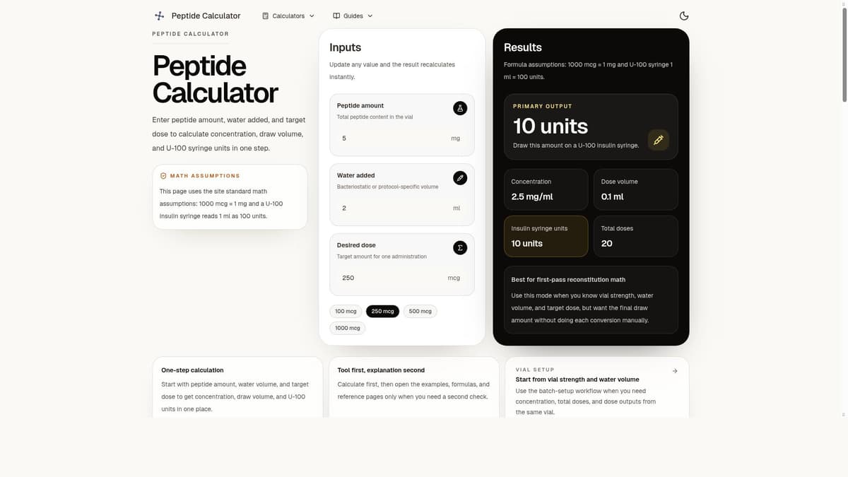 Peptide Calculator