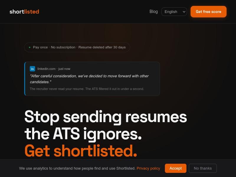 Shortlisted